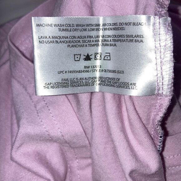 GAP Eyelet Crochet Tshirt Pink Crew Neck Short Sleeve Womens Large - Picture 10 of 11